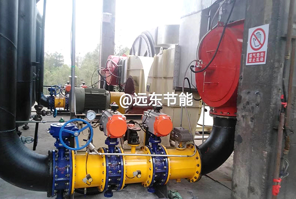 三台1200万大卡黄磷尾气低氮燃烧机使用现场